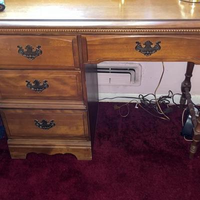 Johnson Carper Lowboy with Mirror and Small Desk