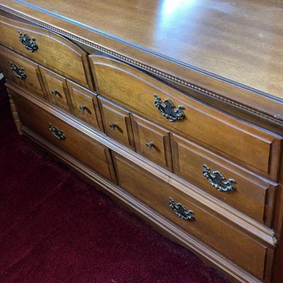 Johnson Carper Lowboy with Mirror and Small Desk