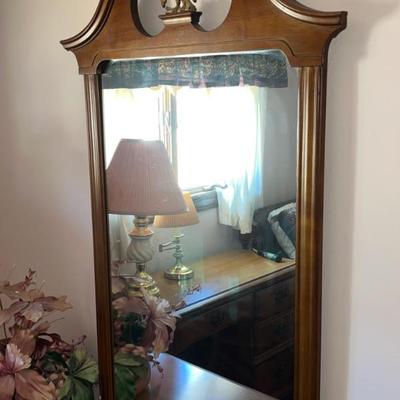 Johnson Carper Lowboy with Mirror and Small Desk