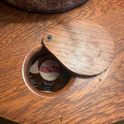Antique Merricks Sewing Spool Cabinet MINT CONDITION