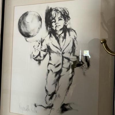 Where The Child Wandered Alone By Hyacinthe Kuller Baron, Signed and Numbered Lithograph 