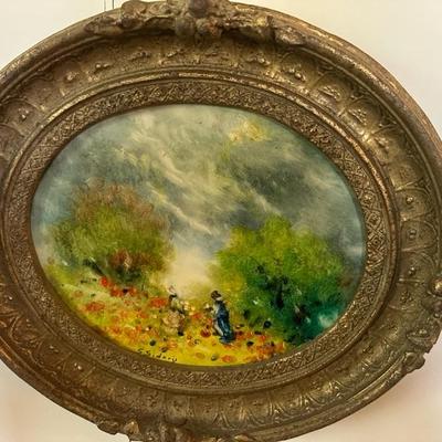 "Pastoral Scene" By Stefanos Sideris, Oil On Masonite