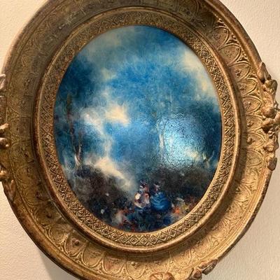 "Pastoral Scene" By Stefanos Sideris, Oil On Masonite
