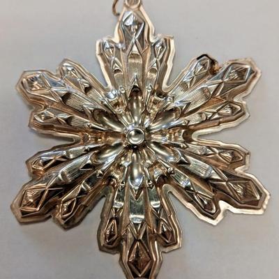 Gorham 1974 sterling silver christmas snowflake ornament jm3148 1
