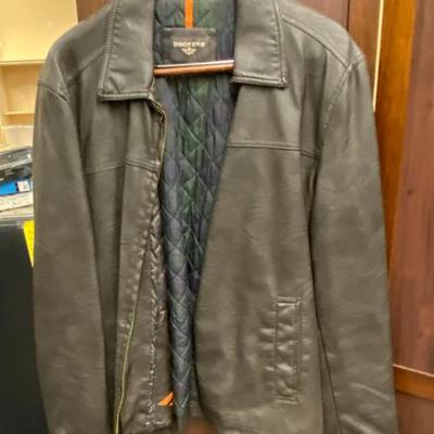 Hs5010 dockers leather jacket coat 1)