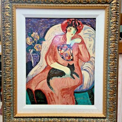 Barbara wood rosie color linen serigraph 1999 hei8127 1
