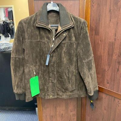 Hs5009 roundtree yorke premium leather jacket coat size l