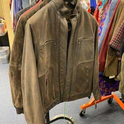 Hs5007 roundtree yorke lamb leather jacket coat size l (0)