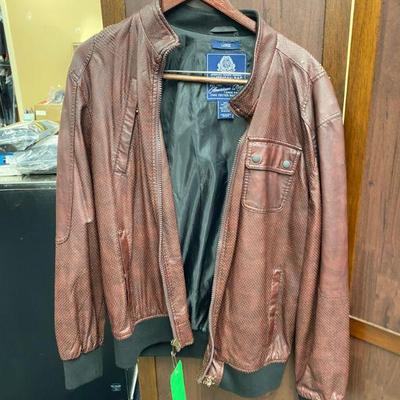 Hs5005 american rag faux leather jacket size l