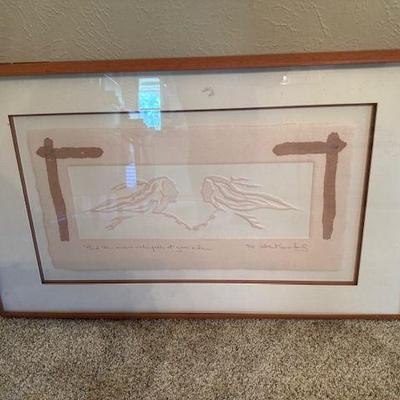 Valerie Kneeland, embossed limited edition print with chin colle