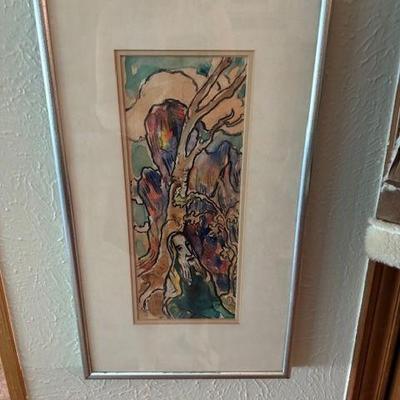 Original watercolor by Jakob Steinhardt, "Prophet"