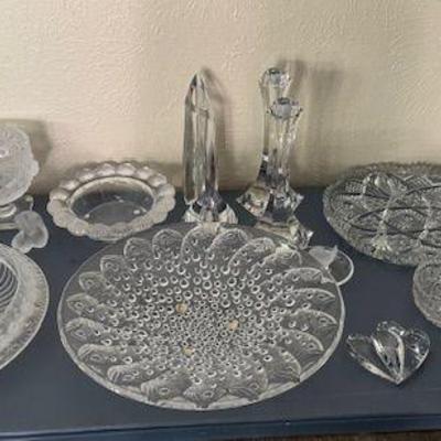 Lalique and cut glass