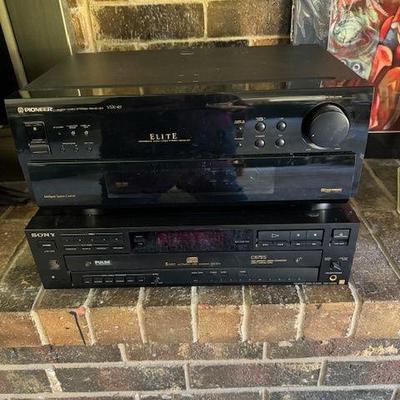 Pioneer receiver, Sony CD player