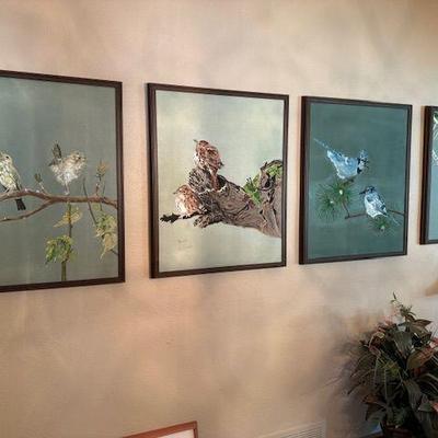 Four works of art, signed Joseph. Local artist.