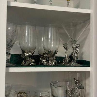 ArthurCourt stemware and ice bucket