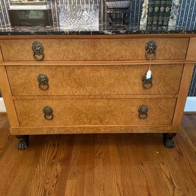 Baker NeoClassical Marble Top Chest