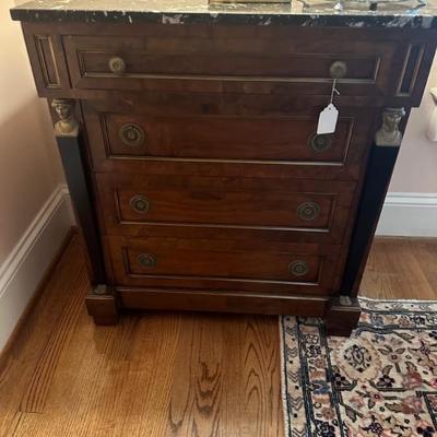 Pair Antique Marble-Top 
