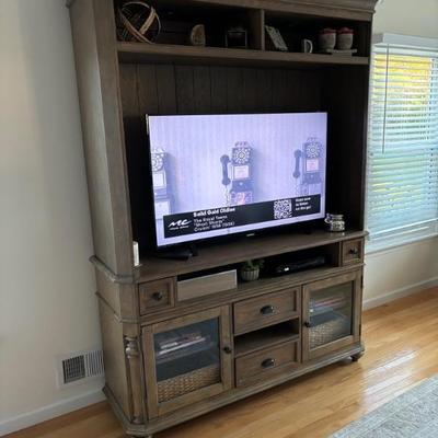 Media center by Riverside Furniture is still available, fits up to 60" TV (NOTE: TV in photo is SOLD)