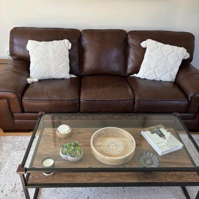 Sofa is SOLD, however the shadowbox cocktail table is STILL AVAILABLE