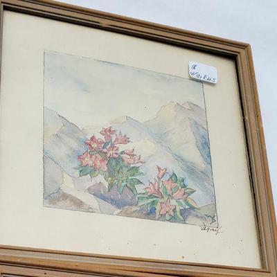 Vintage Small Watercolors Flowers of Colorado