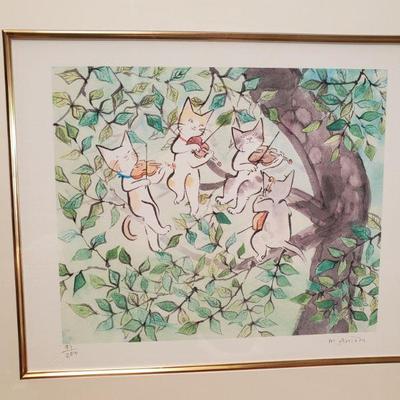 Sale Photo Thumbnail #5: Mitsuhiro Amada – Violin Cat in Trees 