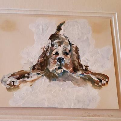 Unknown Artist Dog Art Signed Numbered 