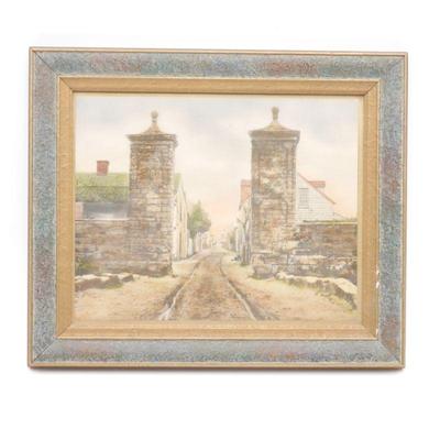 Sale Photo Thumbnail #165: The City Gates, St. Augustine Framed Lithograph