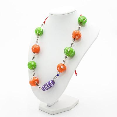 Pair Of Colorful Beaded Necklaces
