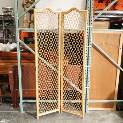 Two Panel Bamboo Room Divider