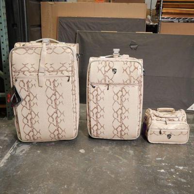 Heyes "Snakeskin" Luggage & Tote Bag 3pc Set