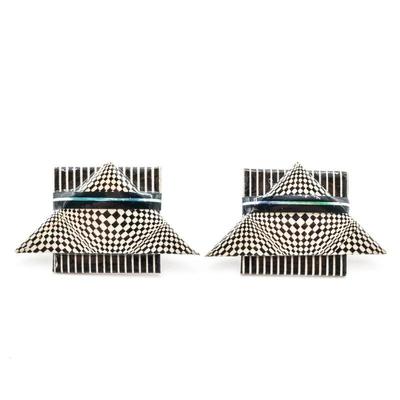 1980s Optical Illusion Earrings