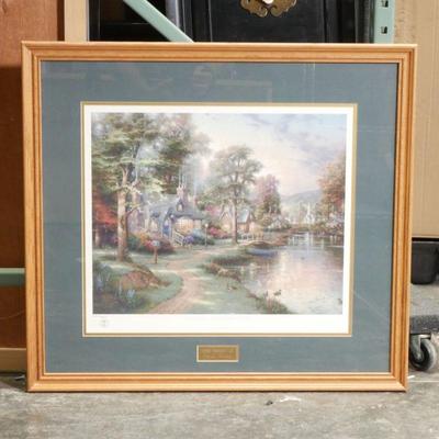 "Foothill Hometown Lake" by Thomas Kinkade Lithograph Ltd. Ed.