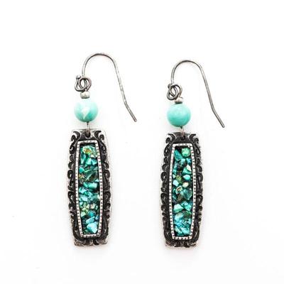 Turquoise Stone Chips Earrings
