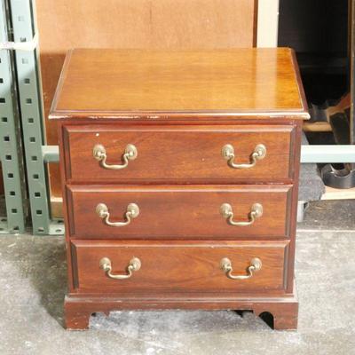 Small Three Drawer Chest with Mahogany Veneer
