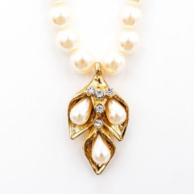 Gold Plated Pearl Necklace