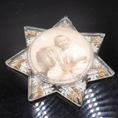 7 Point Goofus Glass Star Bubble Frame
