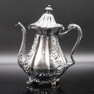 Forbes Silver Co. Quadruple Plate Claw-Foot Teapot