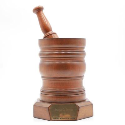 Large Wooden Mortar & Pestle