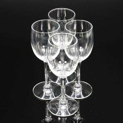 Set Of 4 Clear Glass Cordial Glasses
