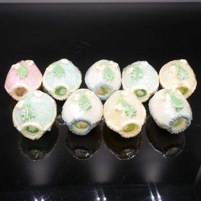 Vintage Panorama Sugar Eggs (Lot of 9)