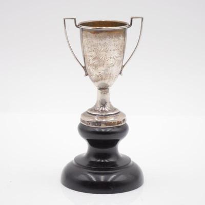 Sterling Silver 1915 Miniature Trophy Cup w/Stand
