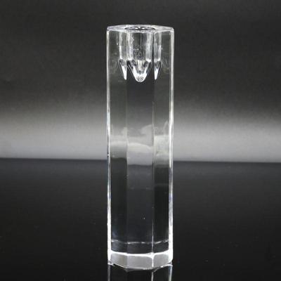 Octagonal Faceted Crystal Candle Holder