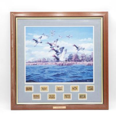 Sale Photo Thumbnail #63: "Midday Flight" by David Maass Framed Stamps & Print