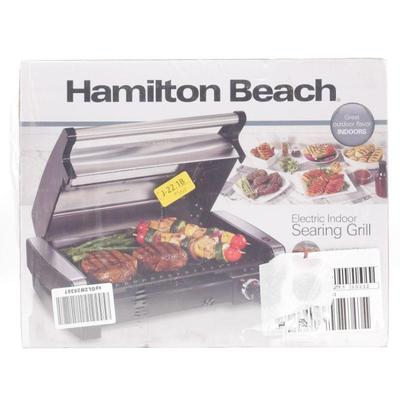 Hamilton Beach Electric Indoor Searing Grill 25361 - New