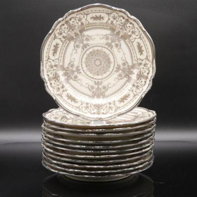 Black Knight Bavaria Ornate Dinner Plates (Set of 12)