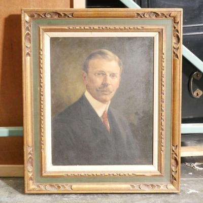 Antique Original Oil on Board Portrait Painting by Douglas Y. Blakiston