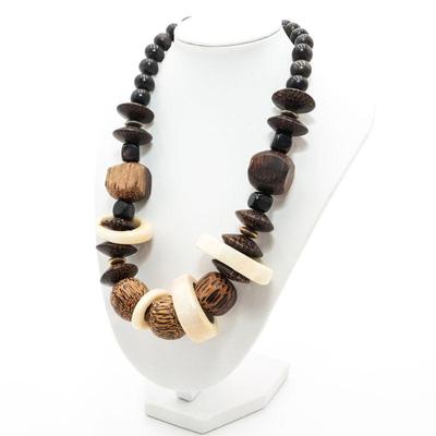 Boho Wooden Beaded Necklace