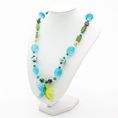 Two-Tone Starfish Beaded Necklace