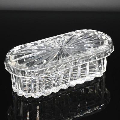 Cut Crystal Butter Dish