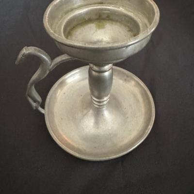 Pewter candlestick